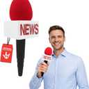 Nicky Bigs Novelties Fake Microphone Prop, Fake News Mic, Foam Microphone, News Microphones, Funny Movie Props
