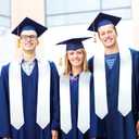 Giegxin 50 Pcs Unisex Graduation Stoles Bulk Adult Sublimation Blank Plain Sash Grad Satin Honor Stole