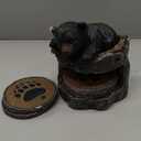 Black Bear Coaster Holder With 4 Coaster Set