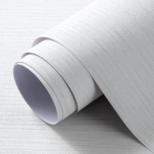 Grasscloth Textured Wallpaper White Gray Linen Thick 24" X 394" Fabric Contact Paper Grassweave Removable Modern Self Adhesive Wallpaper for Walls Cabinets Bedroom Liners Fireplace