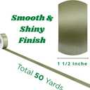 Sage Green Ribbon 1-1/2 Inch x 50 Yards  Rustic Double Faced Satin Ribbon for Wedding Decor, Gift Wrapping & Floral Styling