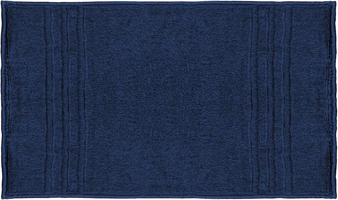 Mosobam Luxury Turkish Bath Mat 20X34 Navy Blue 1000 GSM Bamboo Viscose & Aegean Turkish Combed Cotton