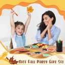 Pasimy 24 Set Thanksgiving Sticky Notes and Pens Set Classroom Gifts Fall Party Favors Fall Pens Pumpkin Maple Leaf Acorn Shaped Notepads Ballpoint for School office Supplies(Pure Color, Maple Leaf)