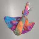 Aurora Adorable Mini Flopsie Sting Ray Stuffed Animal - Mini Companions Ready for Playful Adventures - for Kids All Ages, Toddlers, Adults, and Families - Rainbow 10.5 Inches