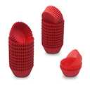 Mombake Red Mini Cupcake Liners Natural Greaseproof Paper Muffin Baking Cups, 500-Count