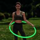 ShinyRelief Glow in The Dark Exercise Hoop, 32 Inches Light up Hoop, Detachable, Luminous Design for Christmas Party Games Workout Dance Gymnastics