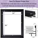 CANFRAVAS Canvas Frame 24x36, DIY Metal Canvas Floater Frame, 1.5" Deep Canvas Floating Frame,Frames for Canvas Art, Floater Frame for Canvas Painting, Floating Frame for Canvas (Black,24"x36")