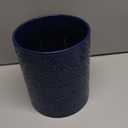 KOOV Kitchen Utensil Holder, Large Utensil Holders for Countertop, 6 x 7 Inches Ceramic Utensil Crock, Deep and Stable, Cooking Utensil Holder, Embossed Pattern (BLue)