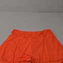 GRAPENT Swim Skirt Bottoms for Women Criss Cross High Waisted Bikini Bottom Layered Mesh Flowy Shorts Bathing Suit Skort, Orange XXL