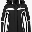 wantdo Women's Waterproof Ski Jacket Warm Winter Snow Coat Windproof Snowboarding Jackets Insulated Parka (Size L, Black)