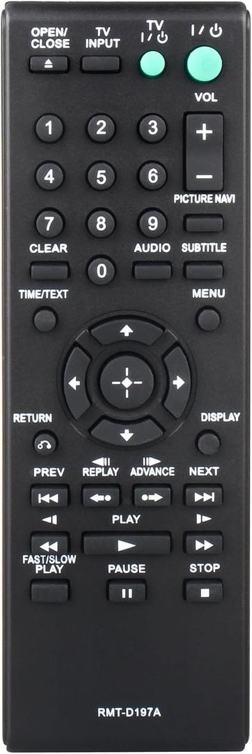RMT-D197A Remote Control for Sony DVD Remote DVP-SR210 DVP-SR210P DVP-SR510 DVP-SR510H DVP-NS57P DVP-NS710H