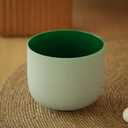 KVKA 432 Hz Heart Chakra Crystal Singing Bowl Green Color Singing Bowls F Note 8 Inch With Carrying Case (432hz, F Note Heart Chakra)