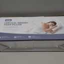 Memory Foam Pillows, Cervical Pillow for Neck and Shoulder Pain Relief, Ergonomic Contour Bed Pillow, Soft for Side Sleep Stomach Sleeping and Back Sleeper (Queen Size, Grey)