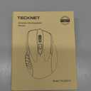 TECKNET Wireless Mouse (BT5.0/3.0 & 2.4G) Rechargeable 4800 DPI Silent USB A & Bluetooth Mouse 6 Buttons, Wide Compatibility - White