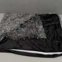 XeGe Faux Fur Throw Pillow Cases, Plush Shaggy Ultra Soft Pillow Covers, Fluffy Crystal Velvet Decorative Pillowcases, Furry Fuzzy Pillow Shams Zipper Closure, Set of 2 (King, Black Ombre)