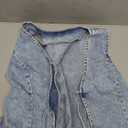 Milumia Women's Tie Bow Front Deep V Neck Denim Vest Sleeveless Jean Jacket (Medium)