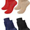 Bencailor 4 Pairs Women Slouch Socks Cotton Scrunch Stacked Knee Boot Socks for Women Men 80s 90s (Combination Colors)  5-9