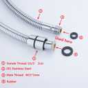 Kitchen 59-Inch or 150CM Pull Down Sink Faucet Replacement Pull Out Spray Head Hose Stainless Steel (Electroplating, 1.5 meters)