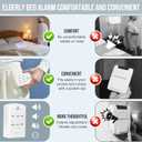 Bed Alarms for Elderly Adults Safety - Equipped with Wireless Sensor Bed Alarm Pad (20 x 30) and Pagers - Automatic Bed Exit Alarm - Applicable to Early Alert Bed Alarms for Elderly Patients