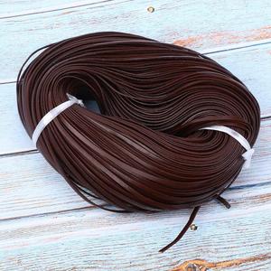 Manual DIY Flat Leather Cord 100m Fi Layer Leather Crafted CordDeep Coffee CordLeather StripLeather LaceLeather Beading CordFlat Cord Indispensable for for Belts (Deep coffee 3mm*1mm100 meters)