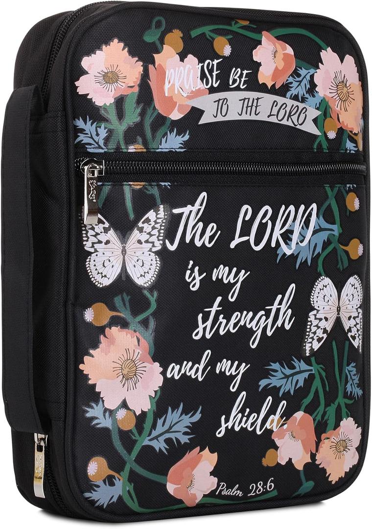 Mr. Pen- Bible Cover Case, Carrying Book Case with Durable Handle and Zippered Pocket, Bible Protective Church Bag for Men & Women, Christian Gifts, Black, Mothers Day Gift