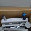 Drive Medical Folding Steel Bedside Commode Chair - 3-in-1 Portable Toilet - Adjustable Height - 350 Lb Weight Capacity - 7.5 Qt Bucket - Adult Commode - Grey