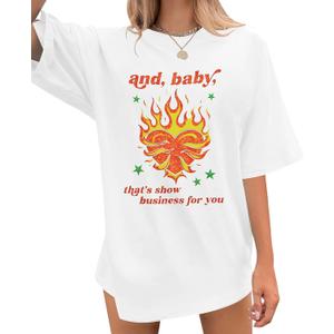 Country Music Shirts for Women Vintage Concert Shirt New Album Tshirt Music Lovers Gifts Tee Oversized Short Sleeve Tops (White, XL)