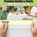 Smiry Disposable Table Cloth - 6 Pack, 54 x 108 Inch Waterproof Rectangle Tablecloths for Parties, Decorative Plastic Table Cover, Leakproof & Sturdy, White