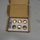 Set of 6 Elegant Champagne Bronze Cabinet Knobs - Classic Round Kitchen Hardware, Contemporary Drawer Pulls Sleek Dresser Handles