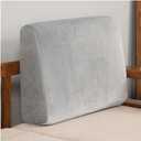 Sofa backrest Soft Headboard Pillow Durable Backrest Reading Pillow in Bed Rest Large Back Cushion Upholstered Pads for Sofa Cushion and Office Chair ( Color : Gray , Size : 60X50X8cm )
