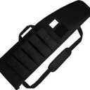 Soft-Rifle-Case Tactical-Gun Range-Bag Hunting-Shooting Sports-Storage - Padded Transport with 5 Pouches Adjustable Shoulder Strap (42 inch, Black)