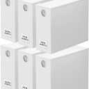 SpaceAid 6 Pack Bed Sheet Organizers and Storage, Foldable Sheet Organizer for Linen Closet, Sheets Set Folder Keeper with Window XL (Queen & King Size) Bedding Container, (White, 6 Pack)