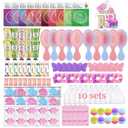 VESPRO 110PCS Spa Party Supplies for Girls, Spa Day Kit Include Face Masks Skincare, Hand Cream, Lip Balm, Under Eye Patches, Mini Hair Brush, Spa Birthday Sleepover Party Supplies for Teen Girls