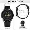 COSSINIGE Mens Digital Waterproof Military Watch for Men Black Dive Tactical Sports Minimalist Ultra-Thin Wrist Watch