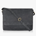 Ozora Genuine Leather Unisex Crossbody Messenger Bag with Adjustable Strap for 17 Inch Laptop, Travel, Office
