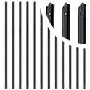 25 Pack Metal Deck Balusters 32.25'' Deck Spindles for Wood Composite Staircase with Screws Black Aluminum Black Balusters Flat (32.25 inch (Thickness: 0.1''))