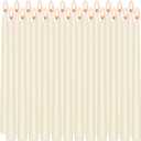 10 Inch Ivory Taper Candles, 24 Pack Bulk Unscented Elegant Dinner Candles for Wedding, Valentine's Day, Table Decor - 7-8 Hour Burn - Paraffin Wax with Cotton Wicks