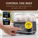 Elite Gourmet Digital Egg Cooker, 6 Egg Capacity, Soft/Medium/Hard Boiled, Onsen Tamago, Poach & Omelet, One-Touch Menu, Audible Alert On/Off, Auto Shut-Off, Black