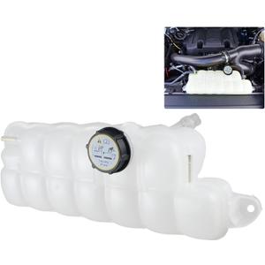FL3Z-8A080-A Front Engine Coolant Reservoir Tank with Cap Compatible with 2018-2024 Ford Expedition, 2015-2024 Ford F-150, 2015-2023 Ford Lobo | 2018-2024 Lincoln Navigator, Replaces# 603-318