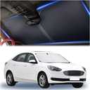 240T Thickened Automotive Glass Sunshade and Comes with Storage Bag,Keep Car Interior Cool,Windshield Sun Shade Fit for Small Cars(M(55.12 * 27.6 inch)