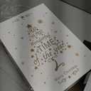 Wooden Christmas Advent Calendar Book with Timer, 6 Hours On and 18 Hours OffChristmas 24 Drawer Countdown with Reindeer Snow Forest Scene, 16.5in 2AAA Battery Powered Functional Gift Storage for Kid