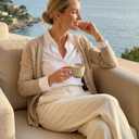 Beninos Womens Dress Shirts Long Sleeve Button Down Shirt Work Wear (White, M)