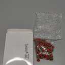 Threehoney 30 Pcs Mini Resin Flowers Samll Heart Statues Mini Resin Potted Heart Flower Statues for Birthday Desktop Decorations DIY Miniature Landscape Fairy Garden Decor (Red)