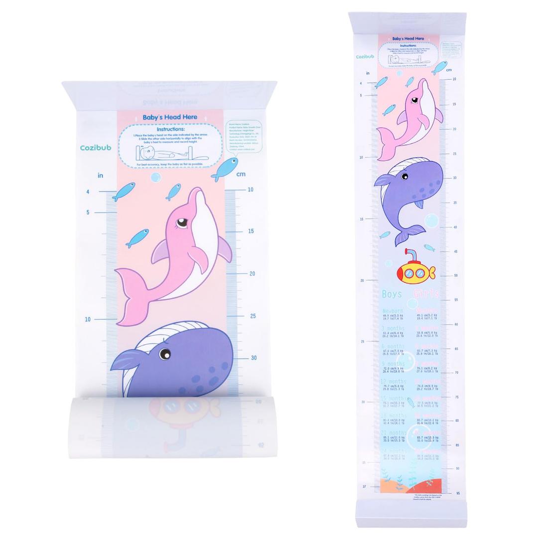 Baby Height Measuring Mat and Kids Growth Chart, Soft Infantometer Height Ruler for Newborns, Toddlers & Infants