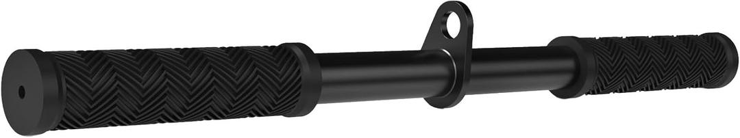 Fitarc Straight Bar Cable Attachment with Fixed Ring, Non-Slip Tricep Bar for Tricep Pull Down Attachment, Lat Pull Down Bar for Home Gym Equipment, Lat Pulldown Attachments and Cable Attachments for Gym