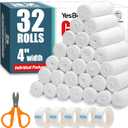 32 Pack Gauze Rolls, 4 in x 4.1 Yards, Premium Gauze Wrap Roll for Wounds, Bandage Wrap Rolled Gauzes, Mummy Wraps, Individually Wrapped
