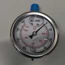 SENCTRL 0-160 Psi Glycerin Liquid Filled Air Pressure Gauge, 2.5" Dial Size, 1/4" NPT Lower Mount, Stainless Steel Case, Water Pump, Tire, Large Air Compressor, Well Pump, RV Regulator Pressure Test