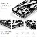 Fashion Flame Bumper Case for iPhone 11 [3D Luxury Electroplate Glittery] [Hollow Heat Dissipation Design] Slim Fit Shockproof Protective Soft Cover -Black