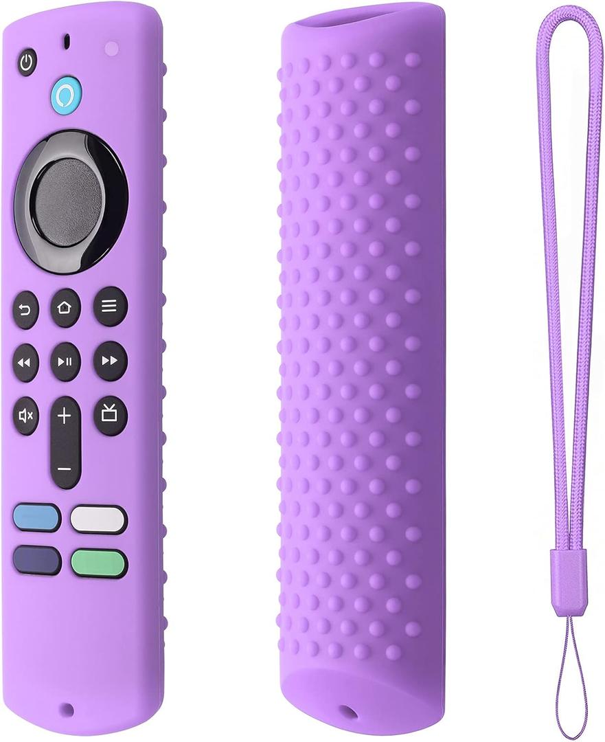 Silicone Cover Compatible with Fire TV Stick (3rd Gen) Remote Firestick Remote Cover for Firesticksticktv Silicone Protective Case Sleeve(Lavender Purple)