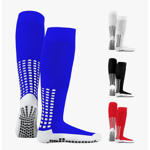  LUX Anti Slip Soccer Knee Socks, Non Slip Football/Basketball/Hockey Sports Grip Socks, Blue
